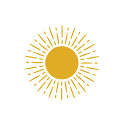 minimal Sun logo design