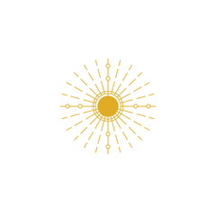 minimal Sun logo design