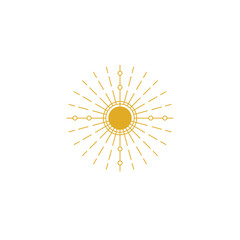 minimal Sun logo design