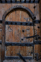 ancient doors in an Arab fortress, Dubai reconstruction of the old city
