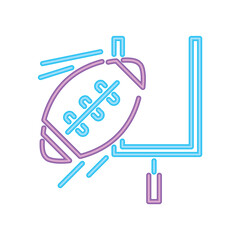 american football sport neon lighs