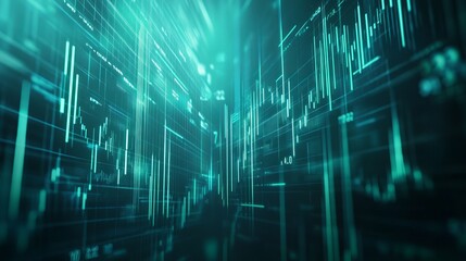 Digital stock market abstract background with bars and charts close up, market prices of metals, currencies and cryptocurrencies
