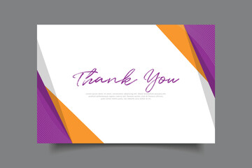 thank you card template design
