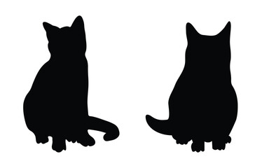 Cat silhouette vector design for you.