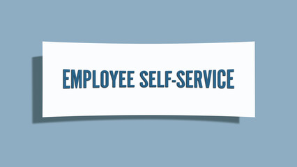 Employee Self-Service. A card isolated on blue background.