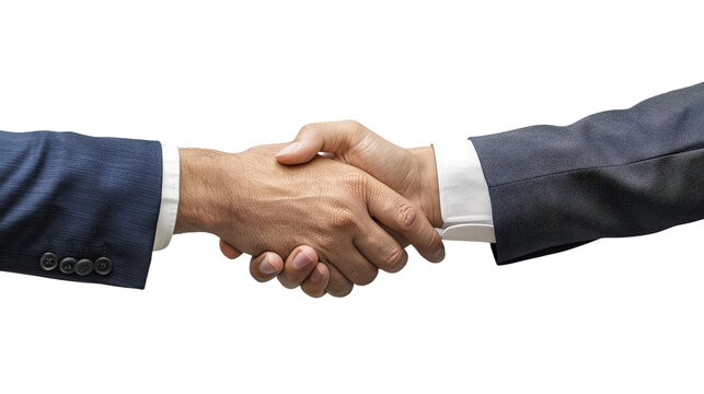 Close-up of two businesspeople shaking hands, symbolizing partnership and agreement in a professional setting. Business collaboration concept.