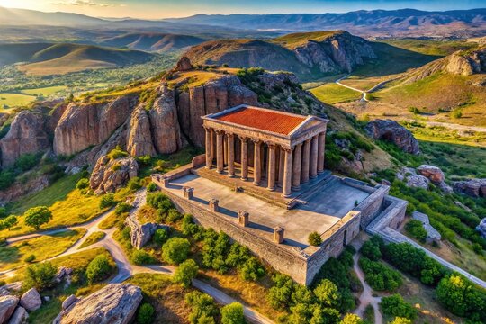 Stunning Drone Photography of Aslankaya Temple in Phrygian Valley, Afyonkarahisar &ndash; Discover Anatolian Civilizations in