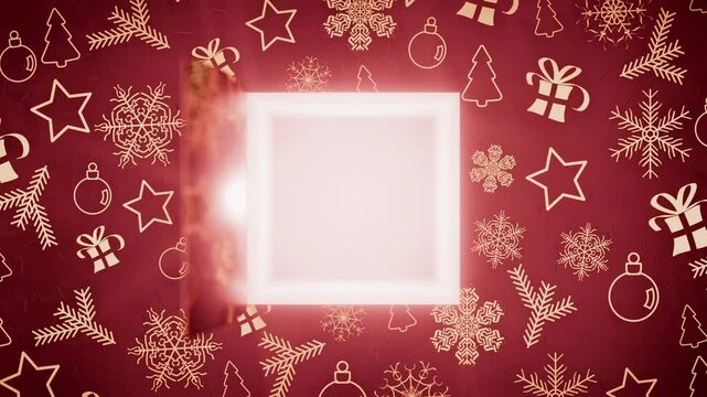 Red Advent Calendar door number 22 &ndash; mask for the door included
