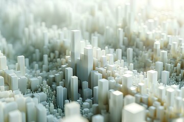 Obraz premium A close up of a city with lots of tall buildings