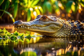 Obraz premium Stunning Marsh Crocodile in Natural Habitat - Wildlife Documentary Photography
