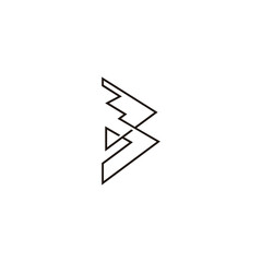 letter b thin linear overlap detail infinity logo vector © Adnanjaya