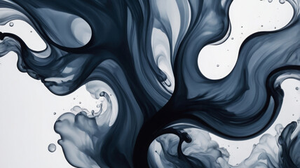 dark ink background with swirling patterns forming in rich, contrasting shades