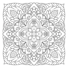Simplicity Manifestation mandala coloring book page. Easy Mandala Coloring Book Pages for Adults to Relax