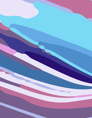 abstract background poster with untidy waves Illustration