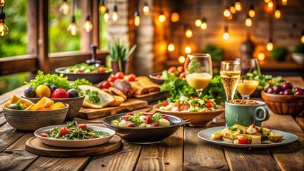 Obraz premium Stylish Food Photography Featuring Glasses Icon for Culinary Creations