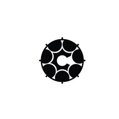 Obraz premium C Revolver circle logo