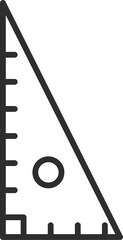 線画教材道具関連の単品アイコン　三角定規