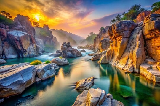 Surreal Marble Rocks at Bhedaghat: A Dreamlike Landscape of Nature's Artistry