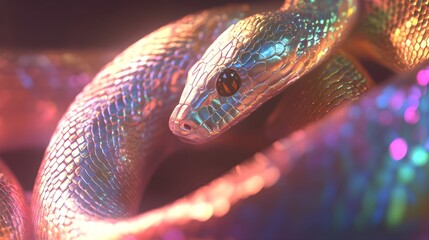 Hyper Realistic Close Up of Snake Scales