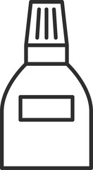 線画教材道具関連の単品アイコン　接着剤