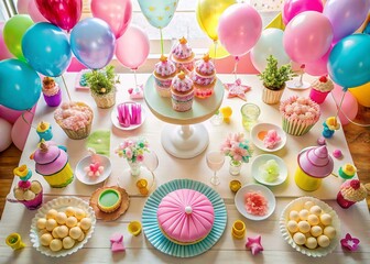 Trendy Princess Lettering for Birthday Party Designs - T-Shirt, Phone Cases, Mugs, and Posters Vector Illustration