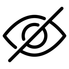 not visible icon