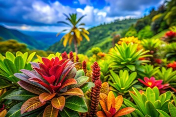 Fototapeta premium Vibrant Macro Photography of Hawaii's Unique Flora and Fauna