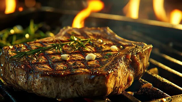 Juicy Steak on the Grill