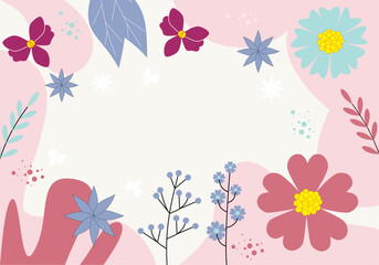 Floral Background Flat Illustration Vector