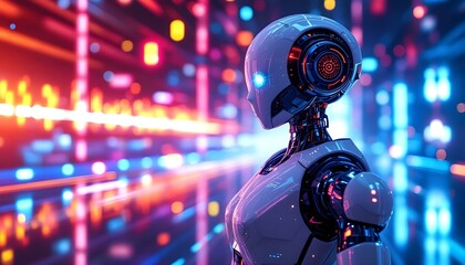 Naklejka premium Futurestic robot photo