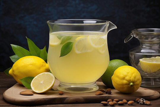 a ginger tea with honey and lemon