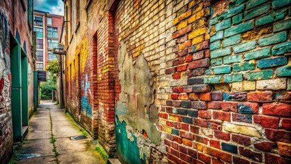 Fototapeta premium Vintage Street Wall with Old Style Charm and Copy Space for Marketing Needs