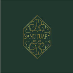 SR feminine unique luxury weddings jewelry logo design