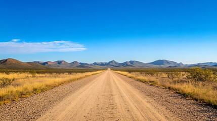 Endless Horizons of Desert Roads and Open Skies