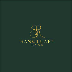 SR feminine unique luxury weddings jewelry logo design