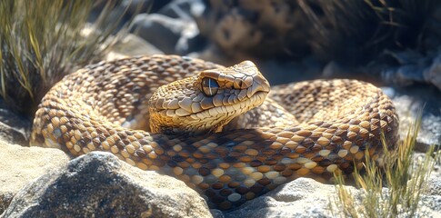 Naklejka premium Rattlesnakes Symbol Featured in Icon Button and Pictogram 