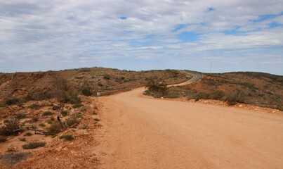 Charles Knife Road through the Charles Knife Canyon in the Cape Range National Park near Exmouth, Western Australia.
