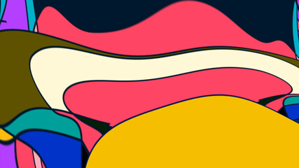 Abstract colorful fluid psychedelic background for Summer Music 2025