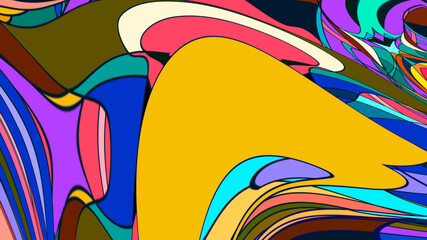 Obraz premium Abstract colorful fluid psychedelic background for Summer Music 2025