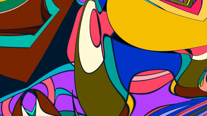 Abstract colorful fluid psychedelic background for Summer Music 2025