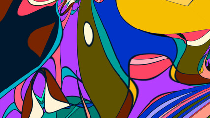 Obraz premium Abstract colorful fluid psychedelic background for Summer Music 2025