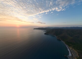 Obraz premium Atardecer en la costa pacífica de Costa Rica.