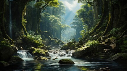 Mystical Rainforest River