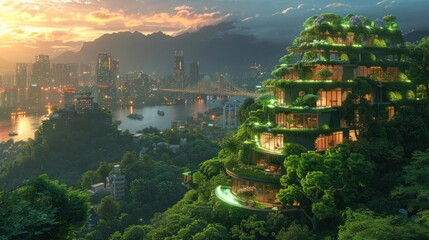 Eco-Friendly Cityscape: A Vision of Sustainable Living