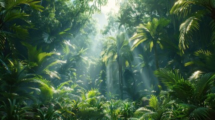 Sunlight Through the Jungle Canopy