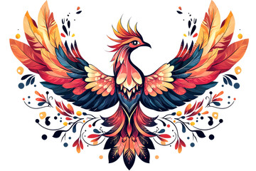 Fototapeta premium Colorful Abstract Bird in Flight Art