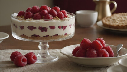 raspberry trifle dessert