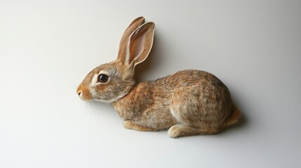 Fototapeta premium Distinctive Ulex Europaeus Plant with Singular Ear-Like Feature in Circular Layout on White Background