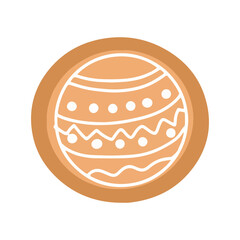 popular ginger bread or christmas cookies isolated on white background