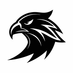 eagles head silhouette vector image 